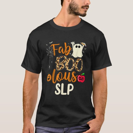 Fab Boo Lous SLP Leopard Spooky Halloween Costume T-shirt (Voorkant)