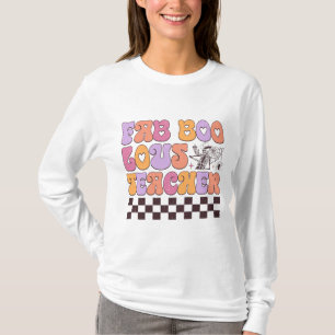 Fab-BOO-lous Teacher Halloween Lange Mouw T-shirt