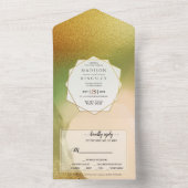 Fab Chartreuse 💚 Abstracte ongelooflijke budget W All In One Uitnodiging (Binnen)