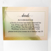 Fab Chartreuse 💚 Abstracte ongelooflijke budget W Drieluik Uitnodiging (Binnenzijde eerst)