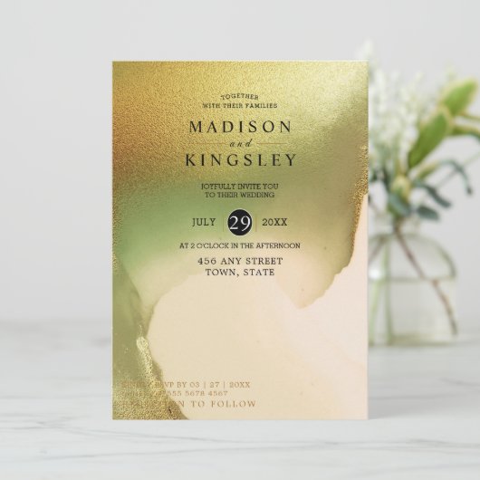 Fab Chartreuse 💚 Abstracte ongelooflijke budget W Kaart (Staand voorkant)