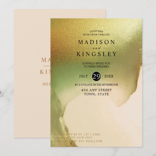 Fab Chartreuse 💚 Abstracte ongelooflijke budget W Kaart (Voorkant / Achterkant)