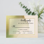 Fab Chartreuse 💚 Abstracte ongelooflijke budget W RSVP Kaartje (Staand voorkant)