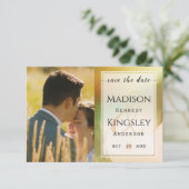 Fab Chartreuse 🤵 Trouwbudget voor een bruiloft me Save The Date (Staand voorkant)