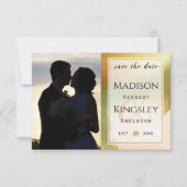 Fab Chartreuse 🤵 Trouwde op budget: dapper en sti Save The Date (Voorkant)