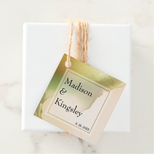 Fab Chartreuse 💚 Vet & Stijlvol Budget Wedding Bedankjes Labels (In situ)