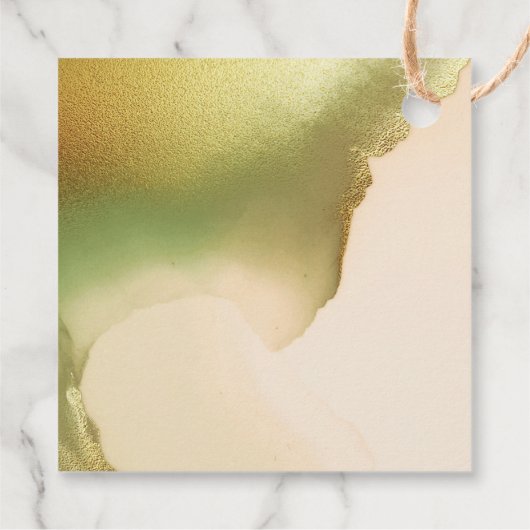 Fab Chartreuse 💚 Vet & Stijlvol Budget Wedding Bedankjes Labels (Achterkant)