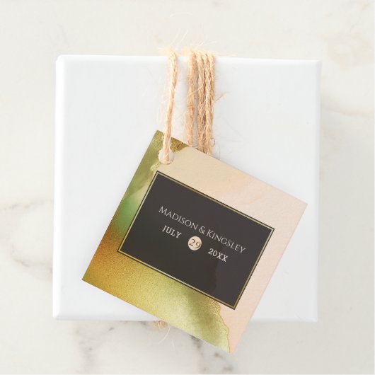 Fab Chartreuse 💚 Vet & Stijlvol Budget Wedding Bedankjes Labels (In situ)