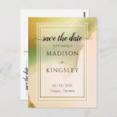 Fab Chartreuse 🤵 Vet & Stijlvol Budget Wedding Briefkaart (Voorkant / Achterkant)