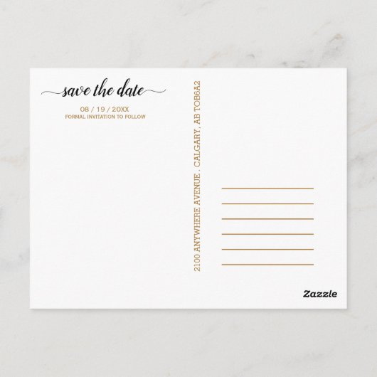 Fab Chartreuse 🤵 Vet & Stijlvol Budget Wedding Briefkaart (Achterkant)
