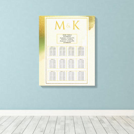 Fab Chartreuse 🤵 Vet & Stijlvol Budget Wedding Canvas Afdruk (Insitu (Houten vloer))