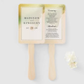 Fab Chartreuse 🤵 Vet & Stijlvol Budget Wedding Handwaaier (Voorkant en achterkant)