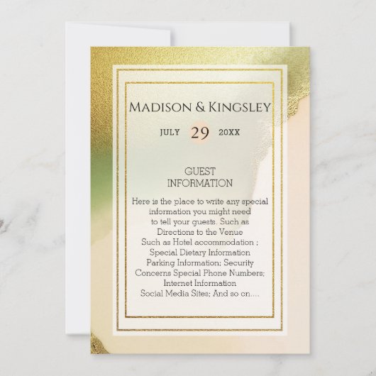 Fab Chartreuse 🤵 Vet & Stijlvol Budget Wedding Kaart (Voorkant)