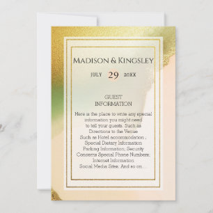 Fab Chartreuse 🤵 Vet & Stijlvol Budget Wedding Kaart
