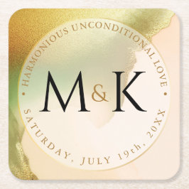 Fab Chartreuse 🤵 Vet & Stijlvol Budget Wedding Kartonnen Onderzetters