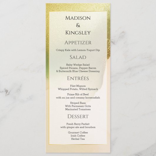 Fab Chartreuse 💚 Vet & Stijlvol Budget Wedding Menu (Voorkant)