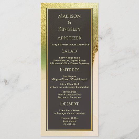 Fab Chartreuse 💚 Vet & Stijlvol Budget Wedding Menu (Voorkant)