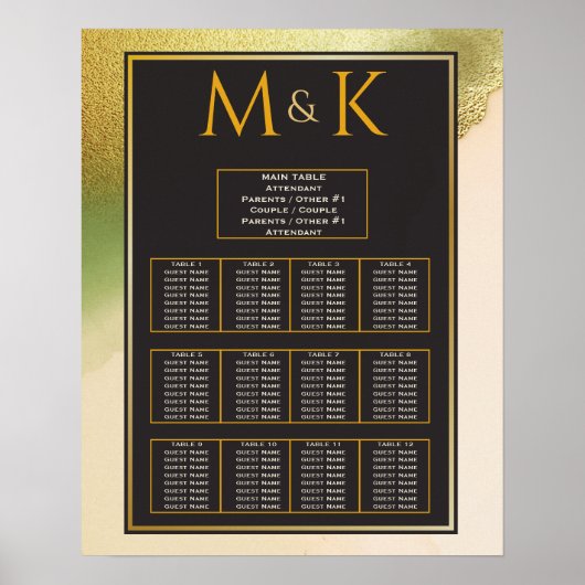 Fab Chartreuse 🤵 Vet & Stijlvol Budget Wedding Poster (Voorkant)