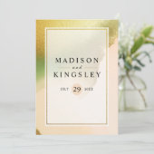 Fab Chartreuse 🤵 Vet & Stijlvol Budget Wedding Programmakaart (Staand voorkant)