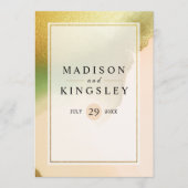 Fab Chartreuse 🤵 Vet & Stijlvol Budget Wedding Programmakaart (Voorkant)