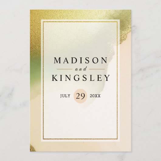 Fab Chartreuse 🤵 Vet & Stijlvol Budget Wedding Programmakaart (Voorkant)