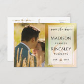 Fab Chartreuse 🤵 Vet & Stijlvol Budget Wedding Save The Date (Voorkant / Achterkant)