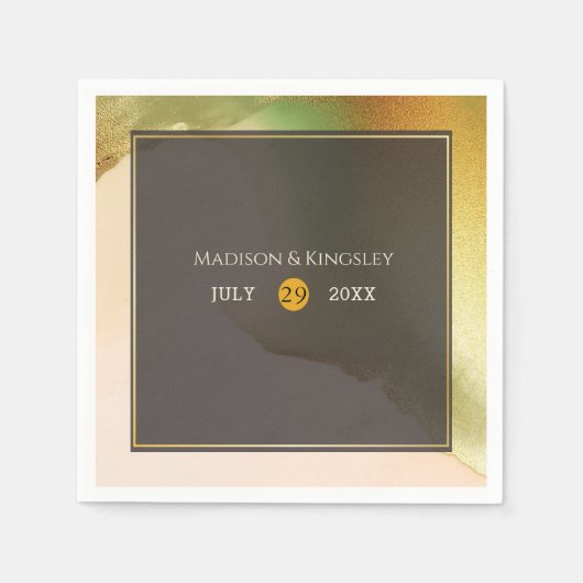 Fab Chartreuse 🤵 Vet & Stijlvol Budget Wedding Servet (Voorkant)