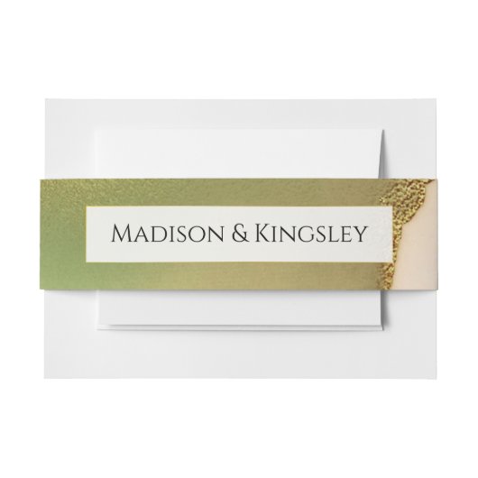 Fab Chartreuse 🤵 Vet & Stijlvol Budget Wedding Uitnodigingen Wikkel (Voorkant Voorbeeld)