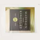 Fab Chartreuse 💚 Vet & Stijlvol Budget Wedding Wandkleed (Voorkant (horizontaal))