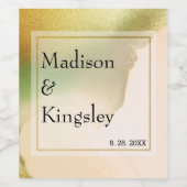 Fab Chartreuse 🤵 Vet & Stijlvol Budget Wedding Wijn Etiket (Enkel label)