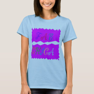 Fab Chica logo gemengd gekleurde belettering charm T-shirt