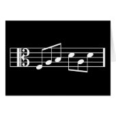 Fab Dad Music Note Vaderdag Card Alto Clef (Voorkant Horizontaal)