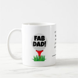 FAB DAD. Vaderdag Coffee-Mok voor Golfer Dad Koffiemok