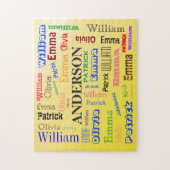 Fab Family Cool Word Cloud jigzaag puzzel (Verticaal)