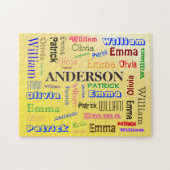 Fab Family Cool Word Cloud jigzaag puzzel Legpuzzel (Horizontaal)