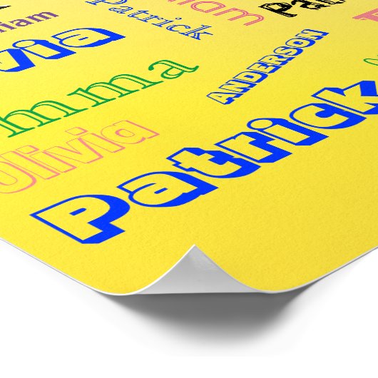 Fab Family Cool Word Cloud Poster (Hoek)