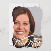 Fab Fifty 50 Verjaardagsfeest  Botany Flower Kaart (Achterkant)