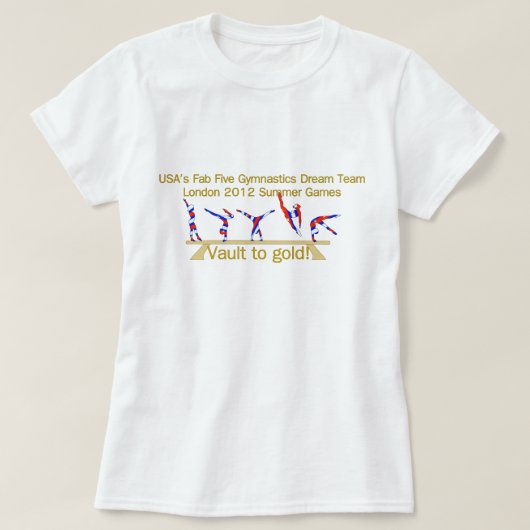 Fab Five USA Gymnastics Team 2012 T-shirt (Design voorkant)