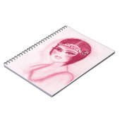 Fab Flapper Girl in Red Notitieboek (Linkerzijde)