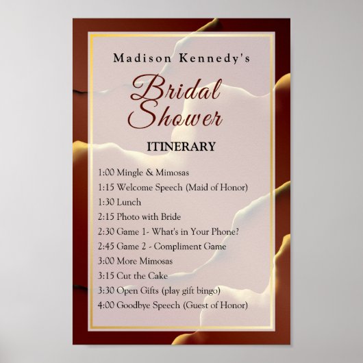 Fab Fun Bruiloftsfeest Evenementen Inky Earthtone Poster (Voorkant)