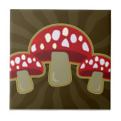 Fab Fungi-paddenstoelen Tegeltje (Voorkant)