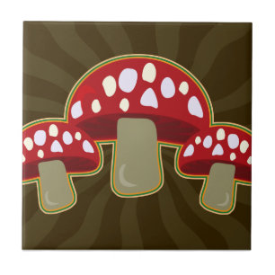 Fab Fungi-paddenstoelen Tegeltje