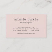 Fab Gold Faux Glitter Heart Pink Visitekaartje (Achterkant)