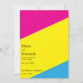 Fab Heldere Zomerkleuren Digitale Bruiloft Kaart (Voorkant)