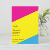 Fab Heldere Zomerkleuren Digitale Bruiloft Kaart (Staand voorkant)