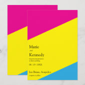 Fab Heldere Zomerkleuren Digitale Bruiloft Kaart (Voorkant / Achterkant)