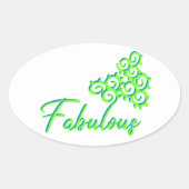 Fab Iz, als Fab Duz oval ticker Ovale Sticker (Voorkant)