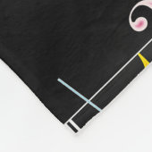 Fab-Muzieknoten op zwart Fleece Deken (Hoek)