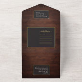 Fab Rustic-hout in één uitnodiging (Buitenkant)