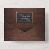 Fab Rustic-hout in één uitnodiging (Achterkant)